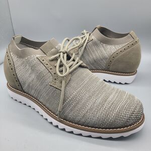 CALTO Mens Invisible Height Increasing Elevator Shoes Beige Lightweight sz 7 NEW
